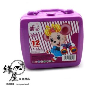 12色手提可洗水彩筆【緣屋百貨】天天出貨 紫鼠 紫鼠手提 可水洗彩色筆 彩色筆 12色繪畫水彩筆 多色混合 塗色筆