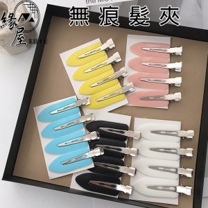 緣屋無痕髮夾1支【緣屋百貨】天天出貨 網紅劉海夾 碎髮夾子 頭飾 少女化妝髮卡 鴨嘴夾 側邊卡子 鴨夾 無痕夾子 髮夾